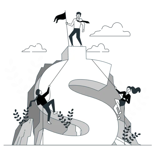 Illustration of achieving a goal